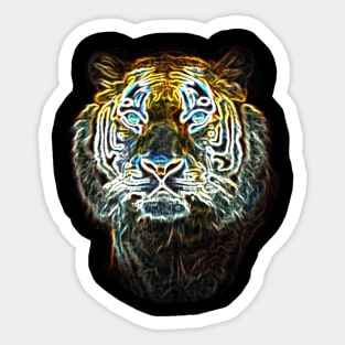 Tiger Head Electric Silhouette 01 Sticker